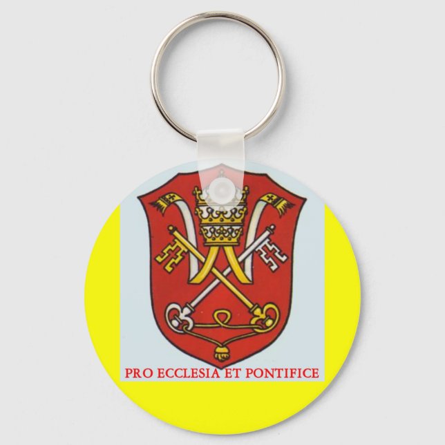 PAPAL KEY CHAIN TRADITIONAL ROMAN CATHOLIC POPE (Front)