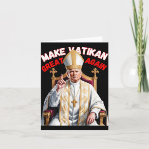 Papal Trump Fun Design With Pope Vestments 2 Card