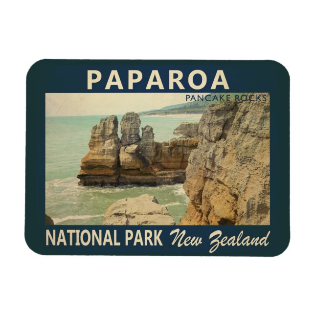 Paparoa National Park New Zealand Vintage  Magnet (Horizontal)