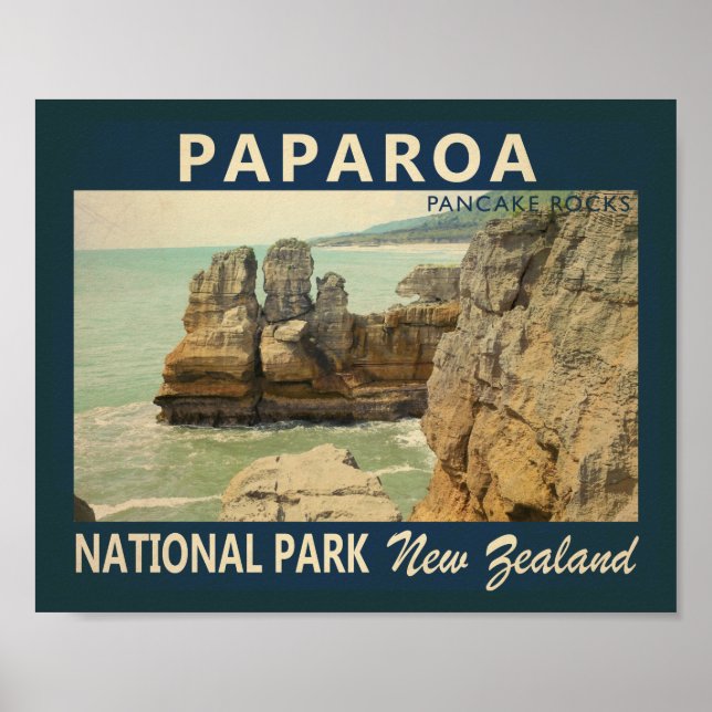 Paparoa National Park New Zealand Vintage  Poster (Front)