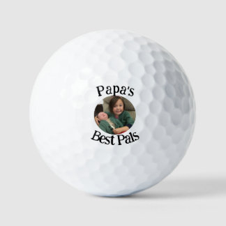 Papa's Best Pal(s) Photo Golf Balls