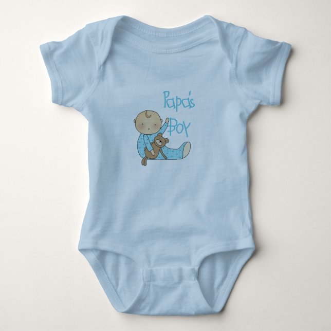 Papa's Boy Baby Bodysuit (Front)