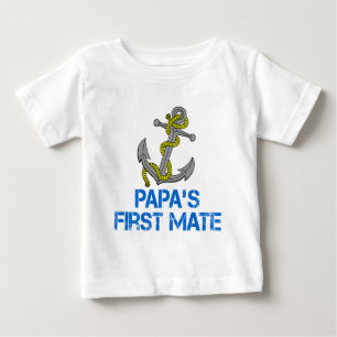 Papa's First Mate Baby T-Shirt