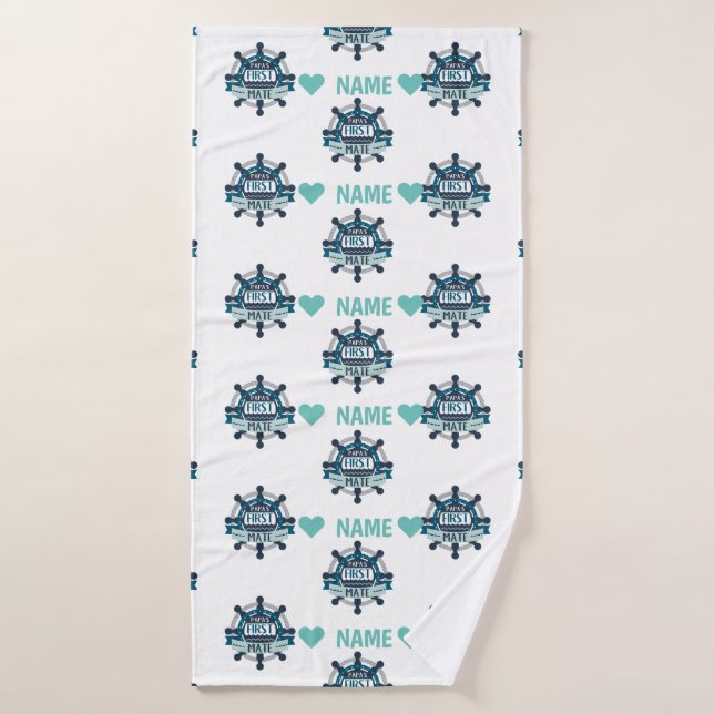 Papa's First Mate Bath Towel (Bath Towel)