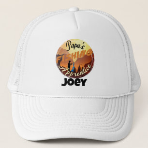 "Papa's Fishing Apprentice" with Name Trucker Hat