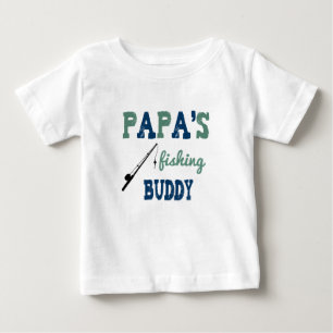 Papa's Fishing Buddy Baby Tee (blue)