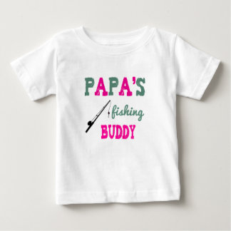 Papa's Fishing Buddy Baby Tee (pink)