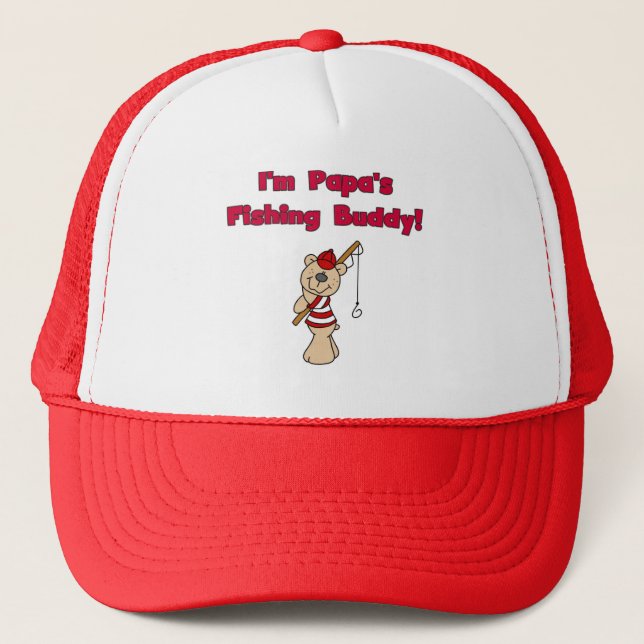 Papa's Fishing Buddy Tshirts and Gifts Trucker Hat (Front)