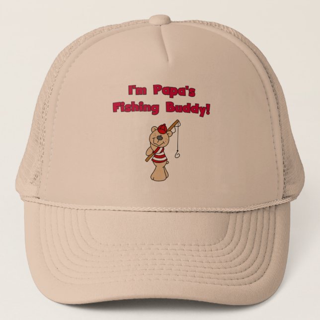 Papa's Fishing Buddy Tshirts and Gifts Trucker Hat (Front)