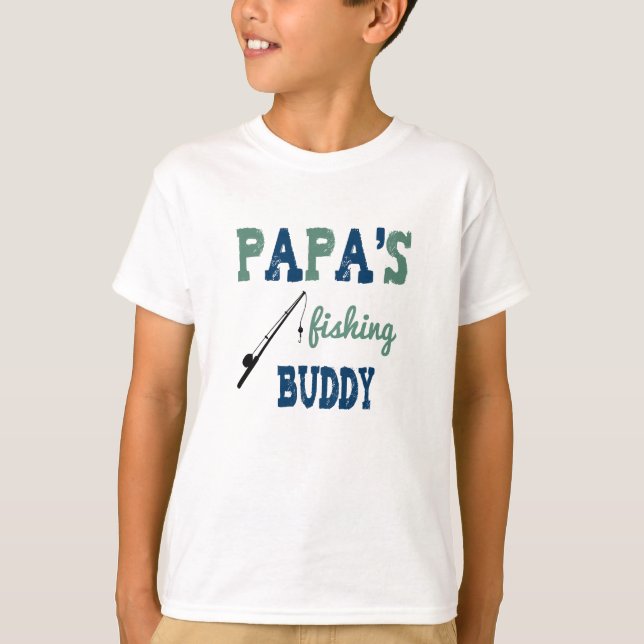 Papa's Fishing Buddy Unisex Kids Tee (Front)