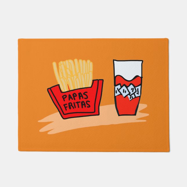 papas fritas doormat (Front)