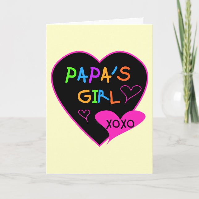 Papa's Girl Tees, Hats, Mugs, Buttons, clothing Card (Front)