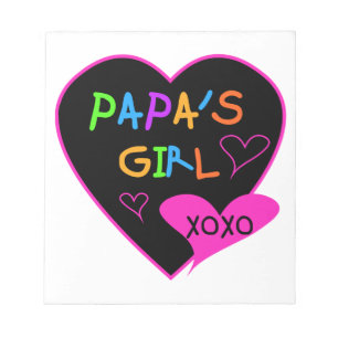 Papa's Girl Tees, Hats, Mugs, Buttons, clothing Notepad