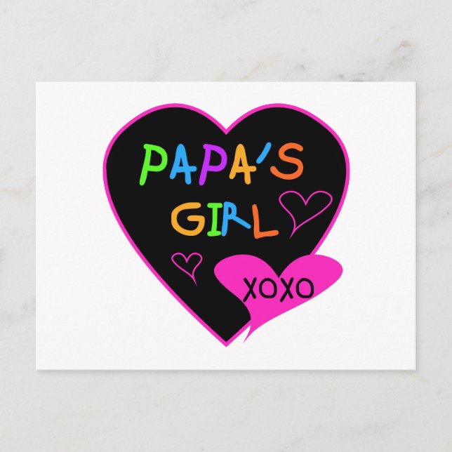 Papa's Girl Tees, Hats, Mugs, Buttons, clothing Postcard (Front)