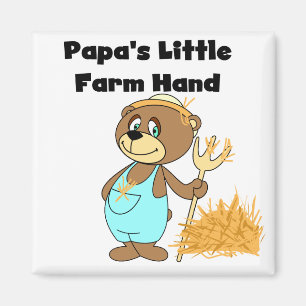 Papa's Little Farm Hand Tshirts and Gifts Magnet