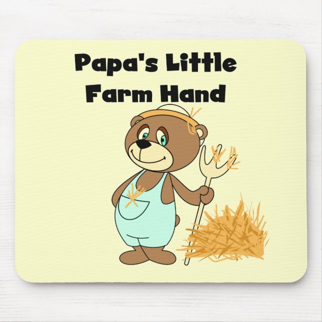 Papa's Little Farm Hand Tshirts and Gifts Mouse Mat (Front)