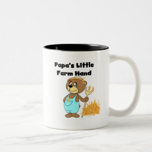 Papa's Little Farm Hand Tshirts and Gifts Two-Tone Coffee Mug
