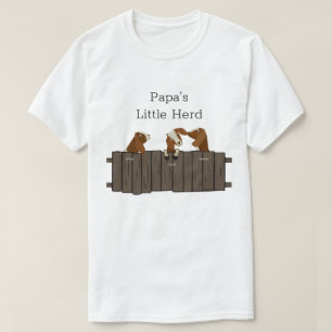 Papas Little Goat  Herd 3 Goats T-Shirt