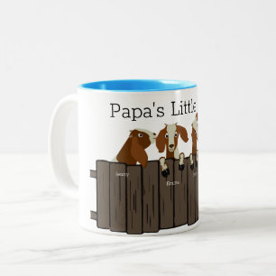Papas Little Herd of 4 Goats Two-Tone Coffee Mug