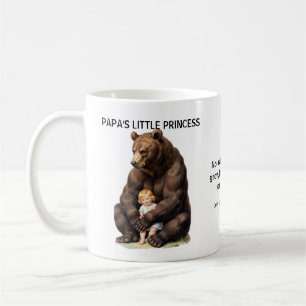 Papas Little Princess Folk Art Bear Fathers Day Mu Coffee Mug
