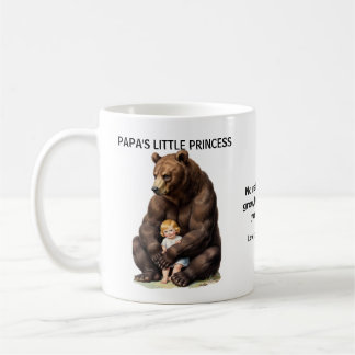 Papas Little Princess Folk Art Bear Fathers Day Mu Coffee Mug