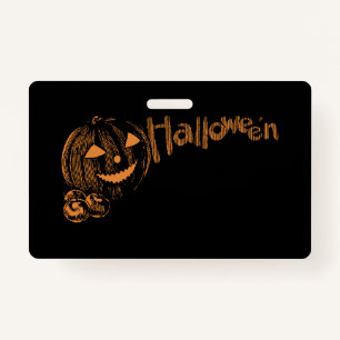 Papa's Posse of Halloween Jack o Lanterns ID Badge