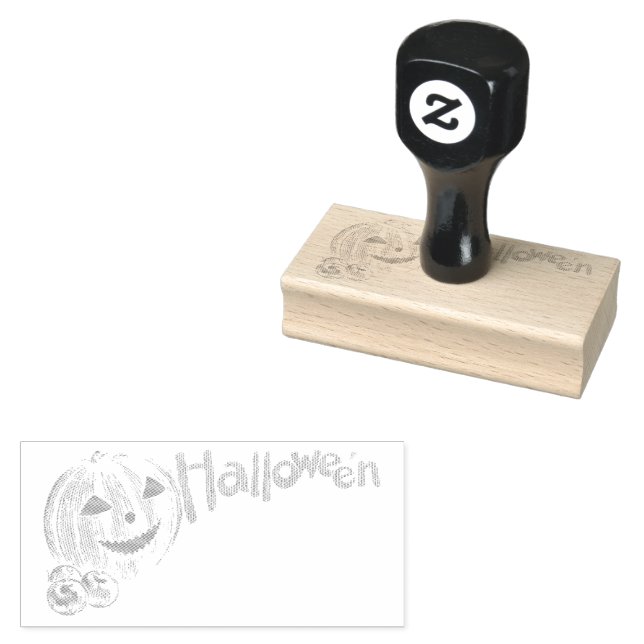 Papa's Posse of Halloween Jack o Lanterns  Rubber Stamp (Stamped)