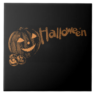 Papa's Posse of Halloween Jack o Lanterns  Tile