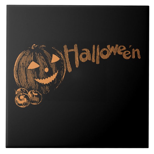 Papa's Posse of Halloween Jack o Lanterns  Tile (Front)