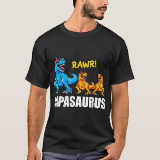 Papasaurus 2 Kids Shirt Papa Dinosaur 2 Kids Shirt