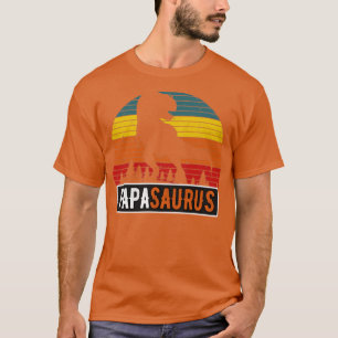 PapaSaurus Dad TRex Dinosaur Retro Father T-Shirt