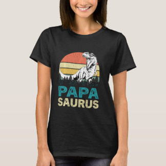 Papasaurus Dinosaur T Rex Funny Matching Family Sa T-Shirt