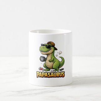 Papasaurus Funny Dad Coffee Mug