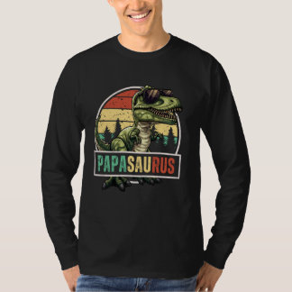 Papasaurus Funny Dad Dinosaur Grandpa Saurus Fathe T-Shirt