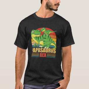 Papasaurus Gift T Rex Papa Saurus Dinosaur Men Dad T-Shirt