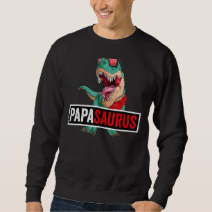 Papasaurus Rex Dinosaur Men Father's Day Family Ma Sweatshirt