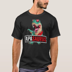 Papasaurus Rex Dinosaur Men Father's Day Family Ma T-Shirt