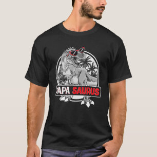 Papasaurus T Rex Dinosaur Funny Papa Saurus Family T-Shirt
