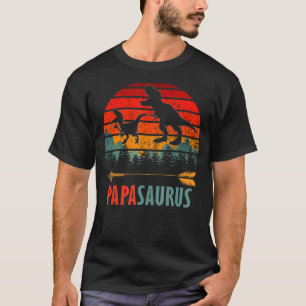 Papasaurus T Rex Dinosaur papa Saurus Family Match T-Shirt