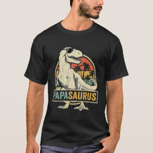 Papasaurus T Rex Dinosaur Papa Saurus Family T-Shirt