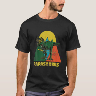 Papasaurus T Rex Dinosaur Papa Saurus T-Shirt