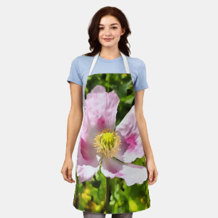Papaver Somniferum Pink Poppy Art Apron