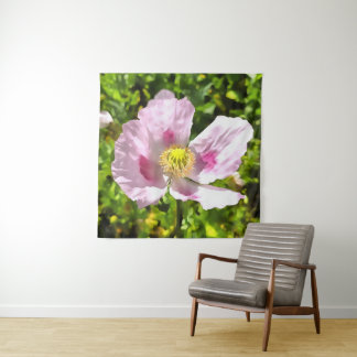 Papaver Somniferum Pink Poppy Art Tapestry