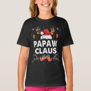 Papaw Claus Christmas Family Group Matching Pajama T-Shirt