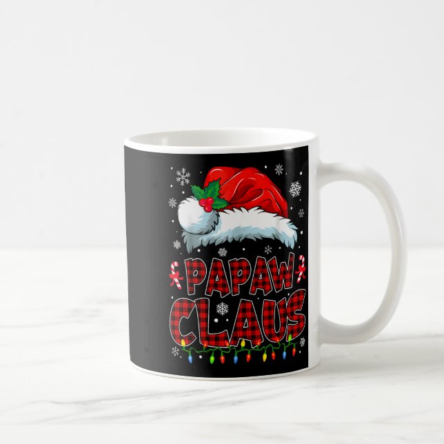 Papaw Claus Christmas Lights Pajama Family Group M Coffee Mug (Right)