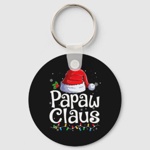 Papaw Claus Xmas Santa Matching Family Christmas P Key Ring