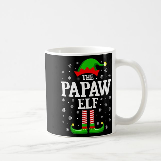 Papaw Elf Funny Christmas Family Matching  Coffee Mug (Right)