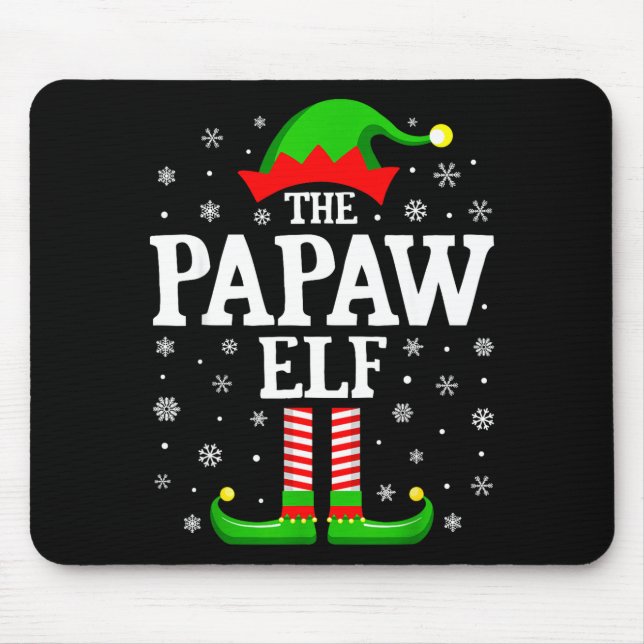 Papaw Elf Funny Christmas Family Matching  Mouse Mat (Front)