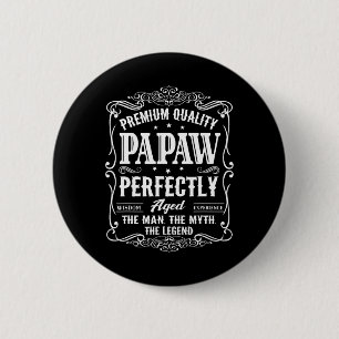 Papaw Fathers Day Grandpa Gift For Men  6 Cm Round Badge