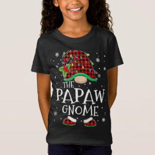 Papaw Gnome Red Plaid Matching Family Christmas Pa T-Shirt